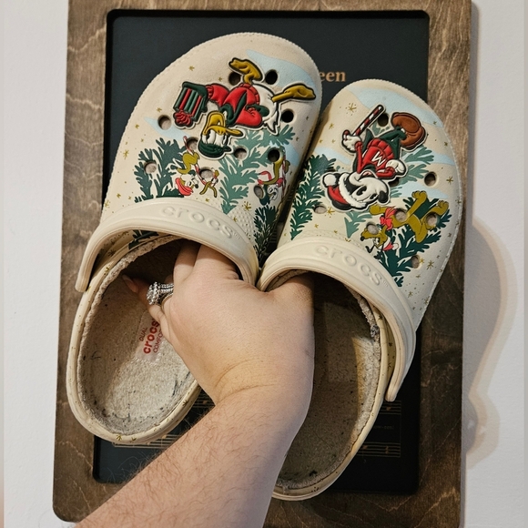 Disney Christmas Crocs Size W10 - Picture 3 of 4